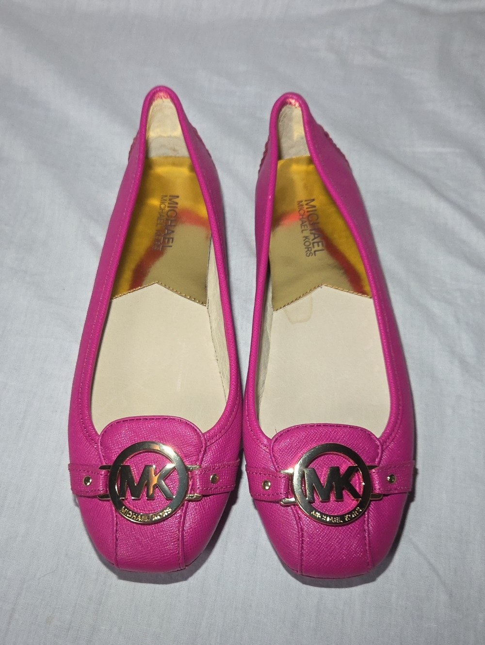 MICHAEL KORS Pink Fuchsia Fulton Ballet Flats 8 1/2 Moccasins Loafers NEW 8.5